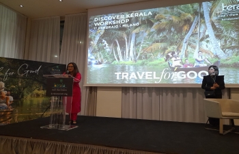Consul General addressed the Kerala Tourism B2B event which was held in Milan, during which about 50 local Tour operators participated at the event.